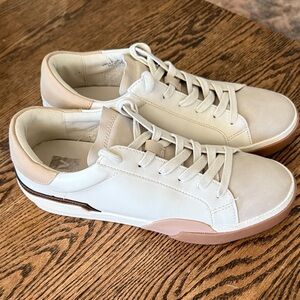 Dolce Vita Cream and Tan Casual Sneakers